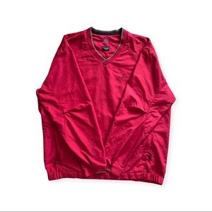 Nike golf windbreaker men’s large black and red